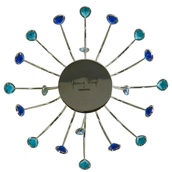 Swarovski Yasmine Hurel 'Crystal Jewels' Signed Sapphire Crystals Tea Light-Rare - Picture 7 of 8